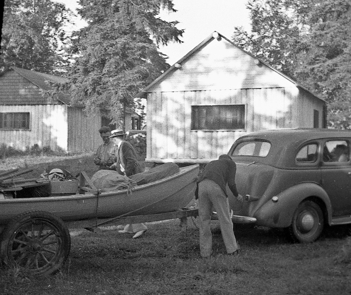Arrival at fishing cabin - undated-19