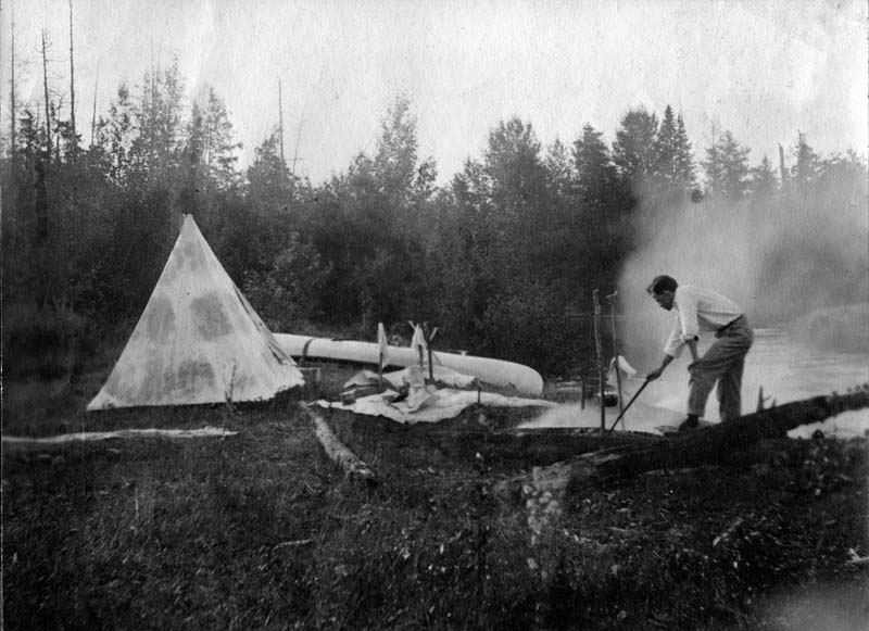 Au Sable River by canoe - Bion & Archie Hall - ca 1907-08 - 07-Bion